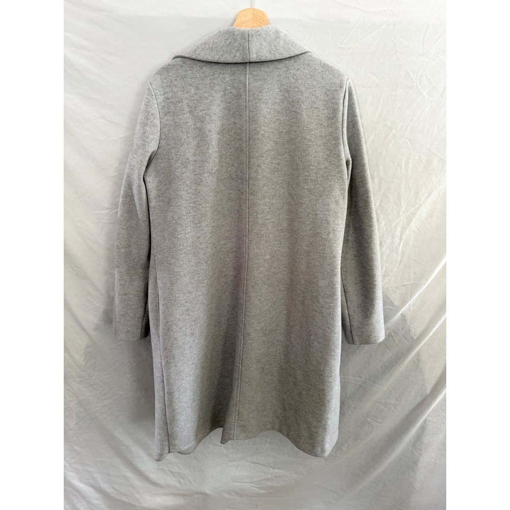 Joie Shawl Collar Coat Women Gray Open Front Knit Overcoat Large - Picture 2 of 6
